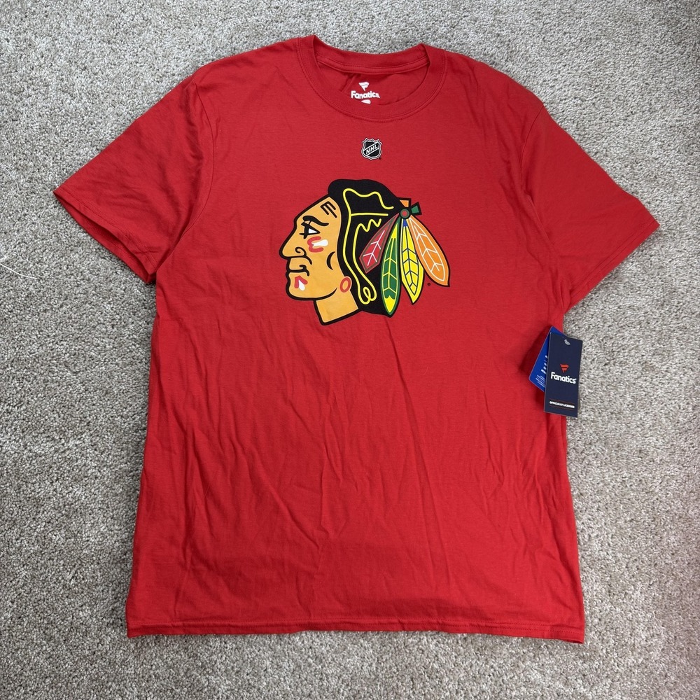 Chicago Blackhawks Shirt Mens Large Red NHL Hockey Bedard 98 Fanatics T-Shirt